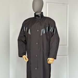Vintage 90s Black Insulated Long Coat